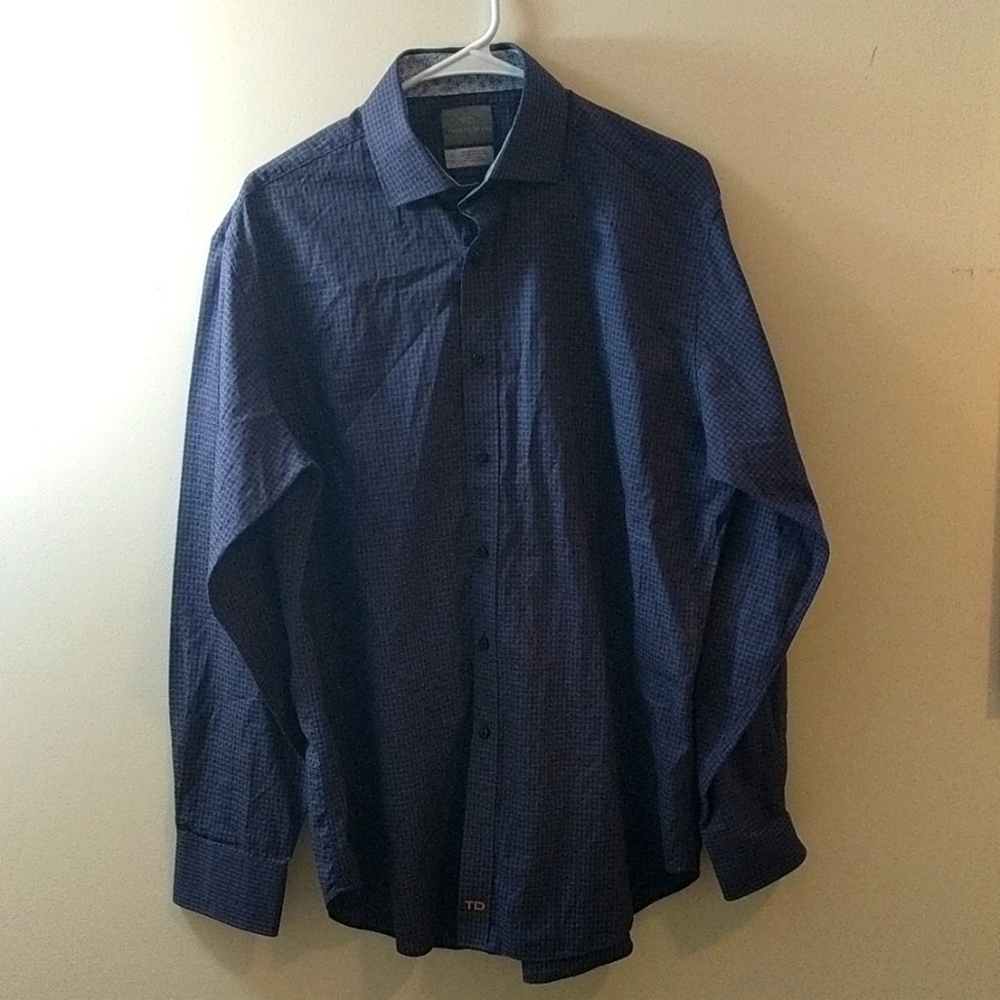 3/$23 Thomas Dean Men's Patterned Button Down Long Sleeve